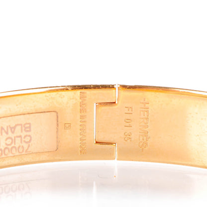 Hermes Enamel Narrow Clic Clac H Bracelet PM White 3 of 7