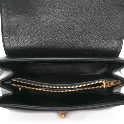 Celine Grained Calfskin Small 16 Top Handle Bag Black 5 of 11