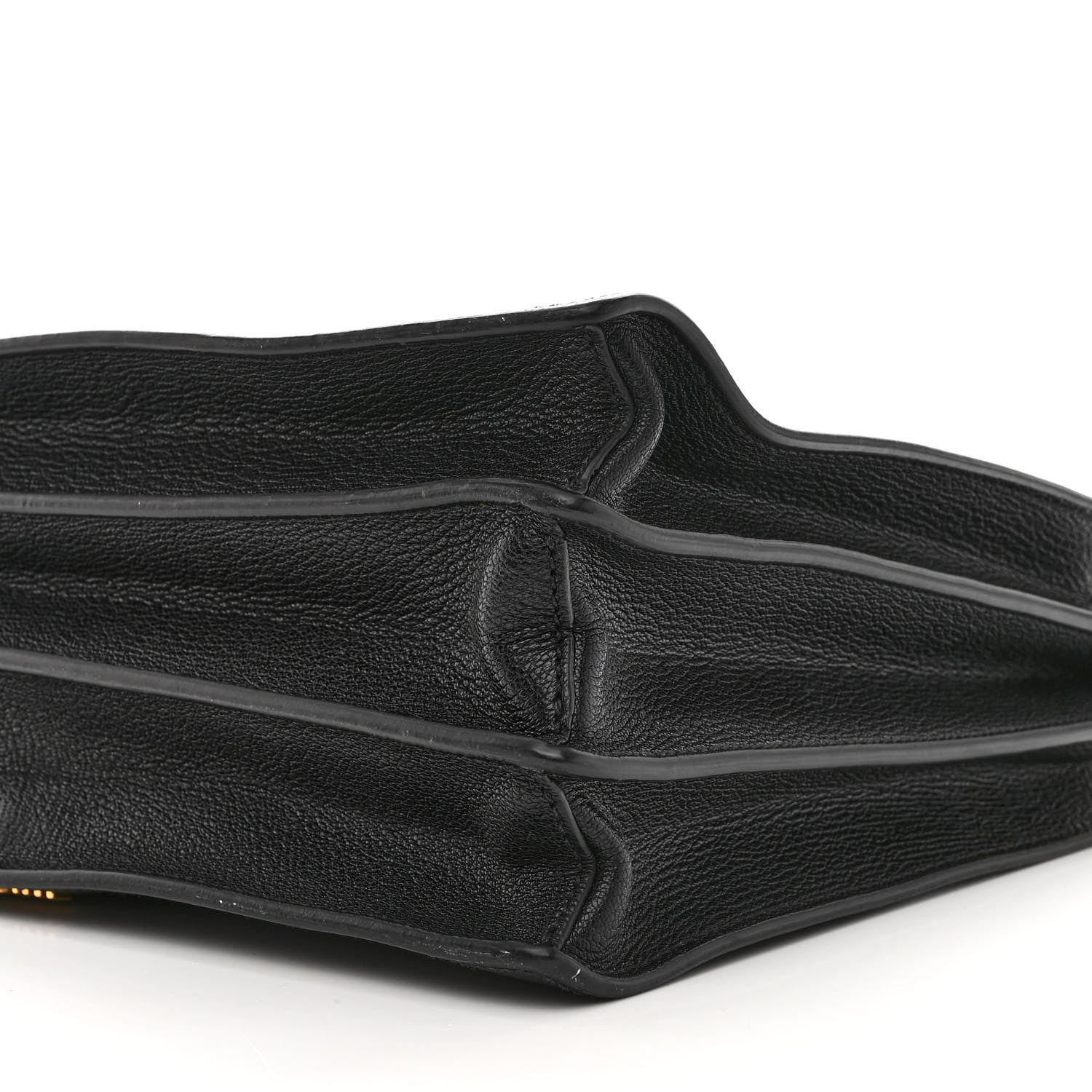 Miu Miu Goatskin Madras Tote Black 11 of 18