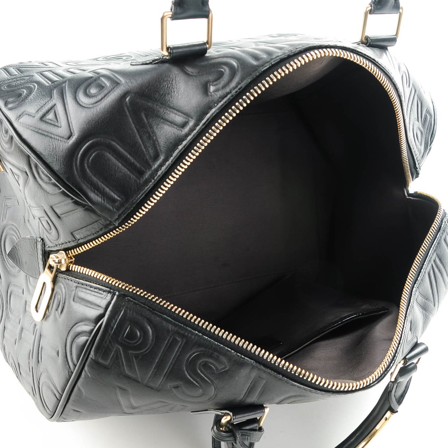 Calfskin Embossed Speedy Cube 30 Black