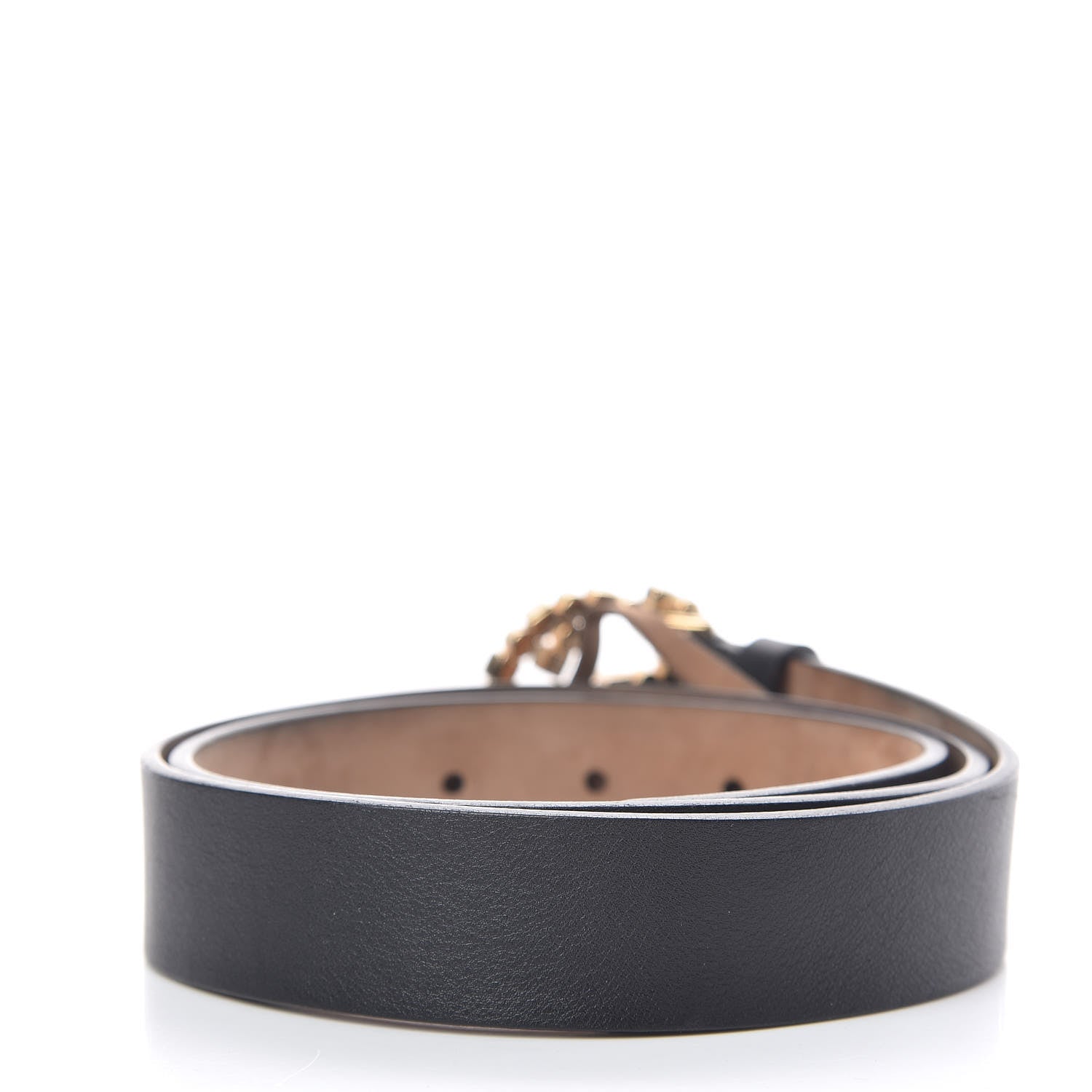 Gucci Calfskin Studded Interlocking G Belt 85 34 Black 3 of 6