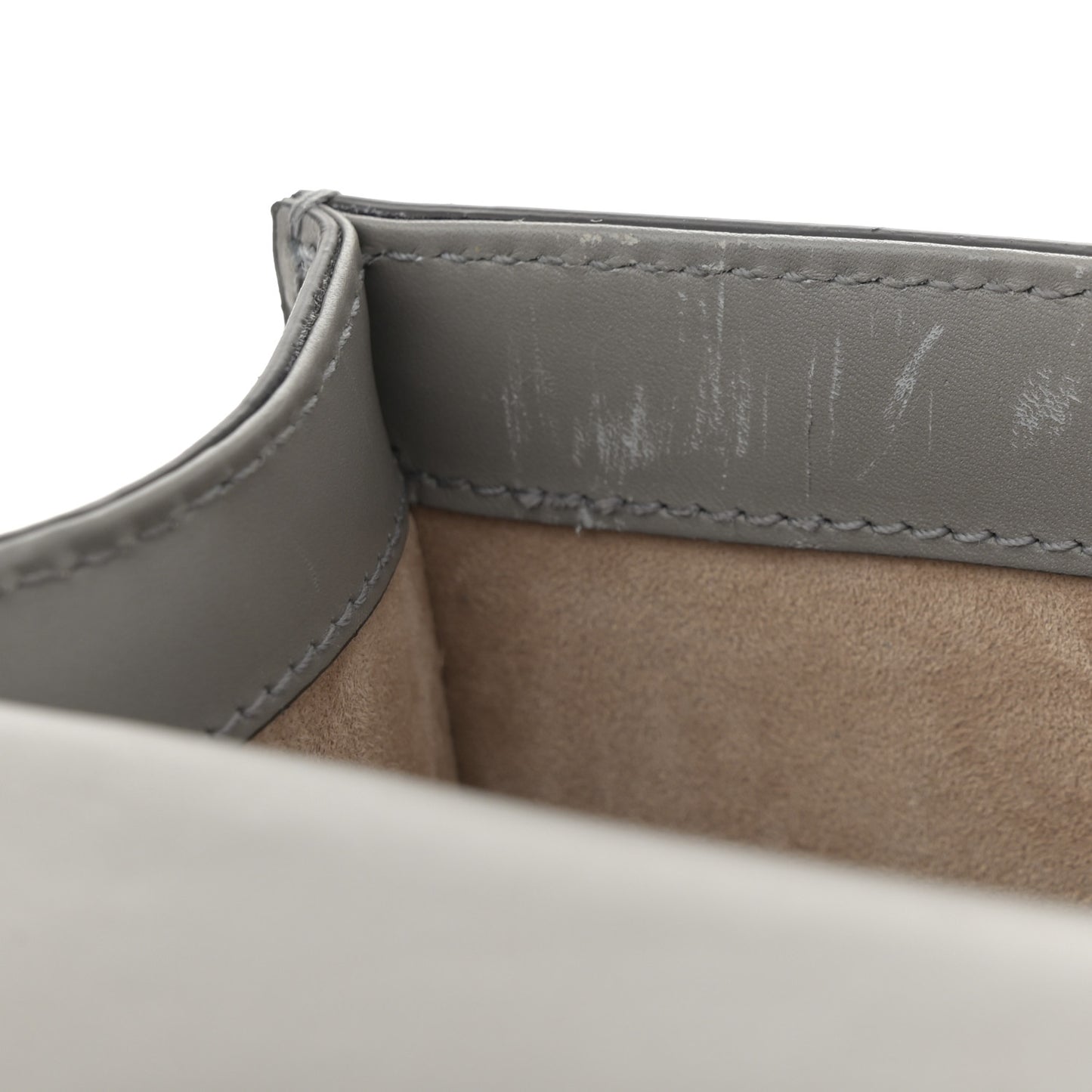 Calfskin Mini Sylvie Chain Shoulder Bag Deep Grey