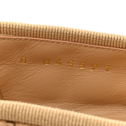 Chanel Lambskin Embroidered Quilted Cap Toe Ballerina Flats 38.5 Beige Black 9 of 9