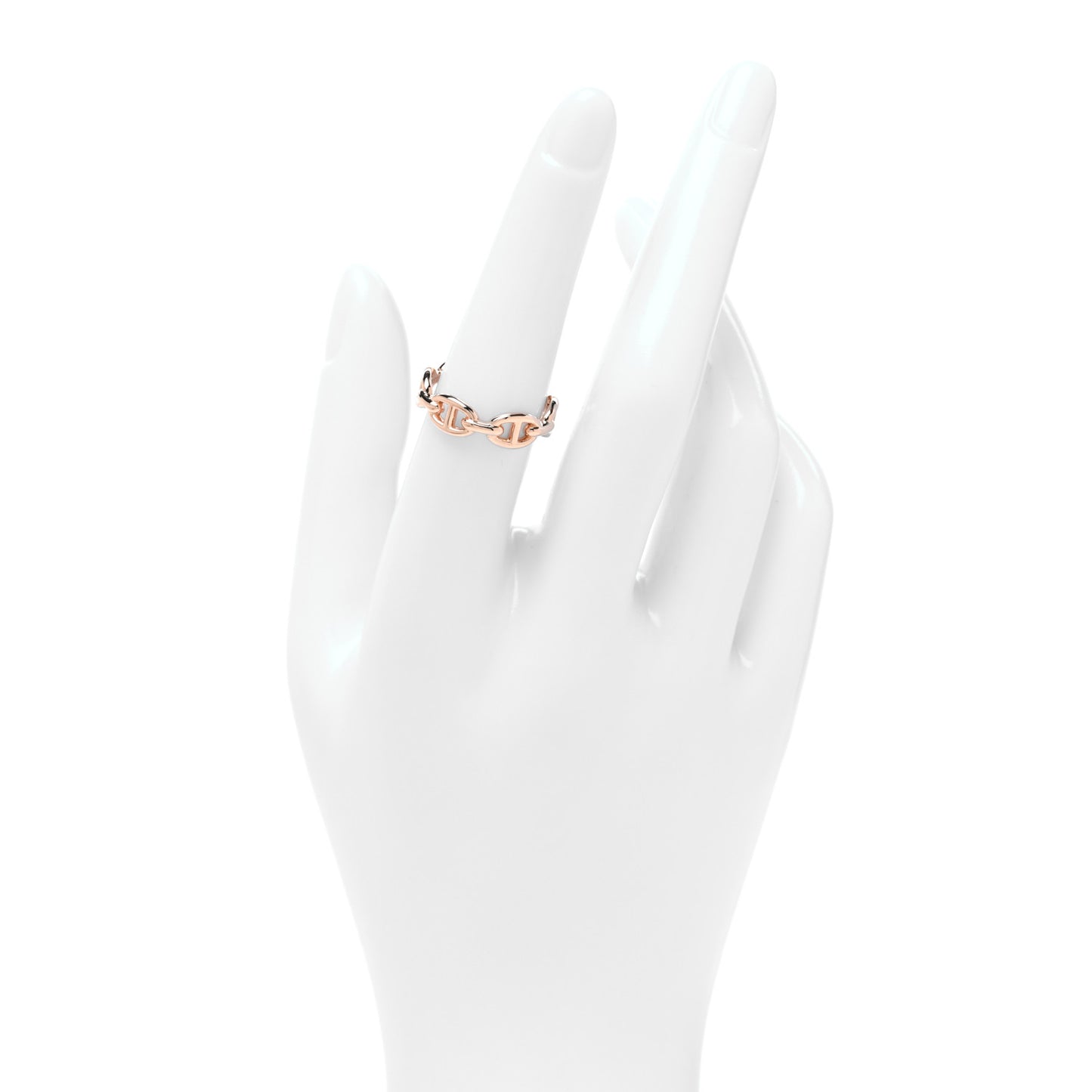 18K Rose Gold PM Chaine D'Ancre Enchainee Ring 54 7