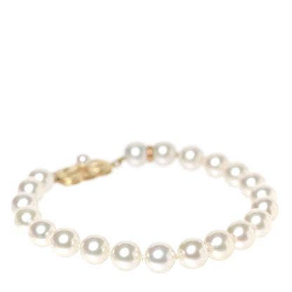 Mikimoto 18K Yellow Gold Akoya Pearl 7-7.5mm Strand Bracelet 3 of 5
