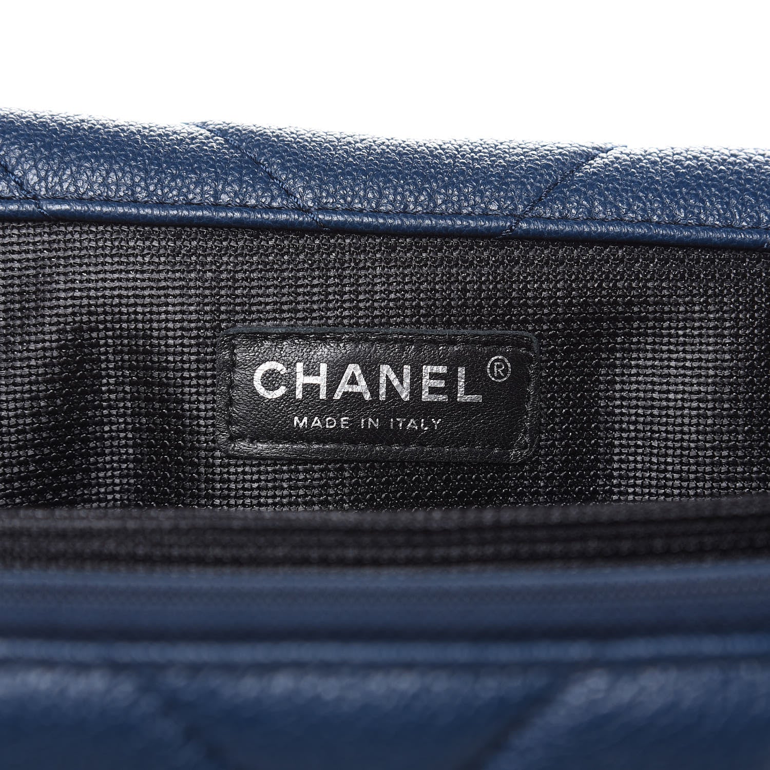 Chanel Calfskin Chevron Quilted XXL Travel Flap Bag Navy 6 of 10