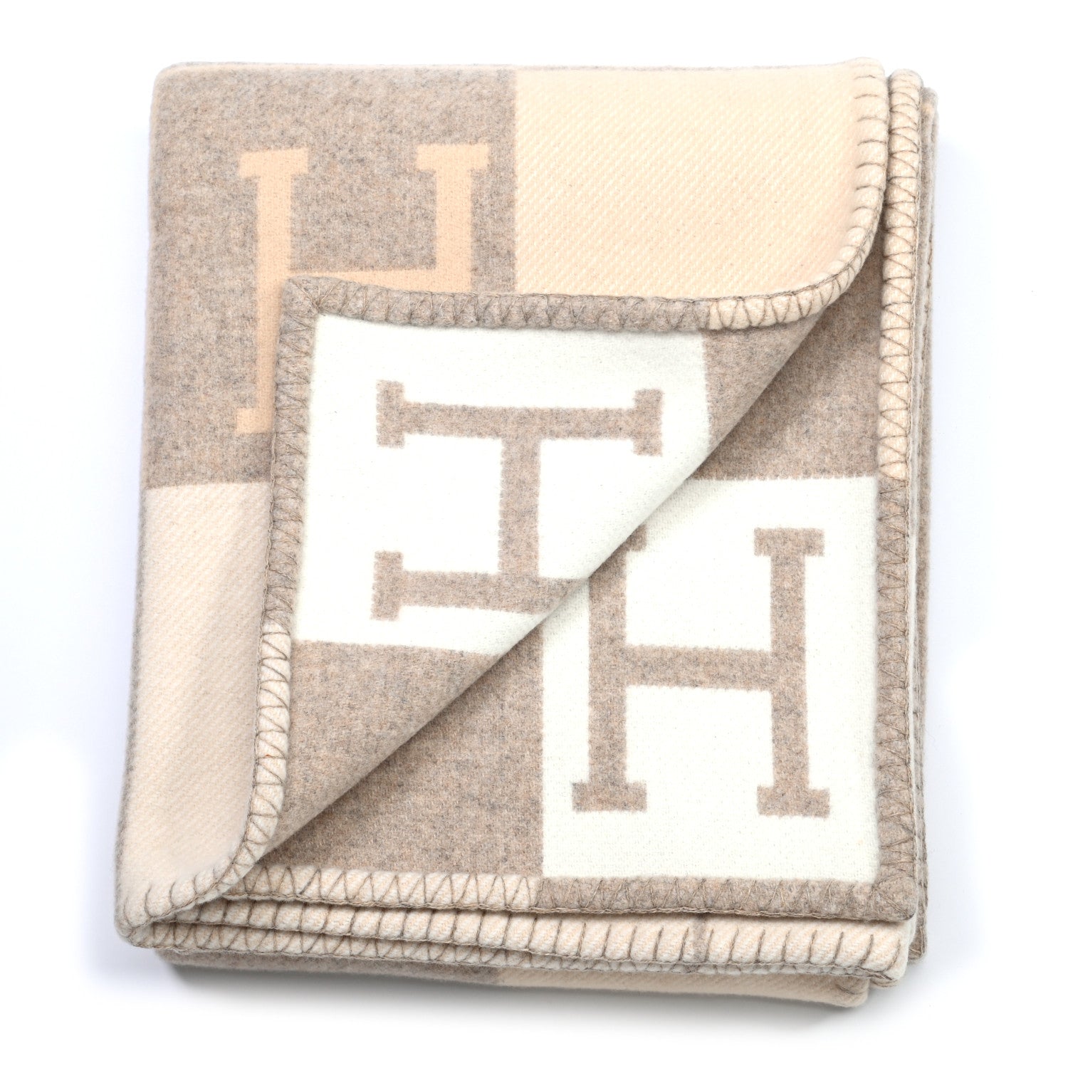 Hermes Wool Cashmere Avalon III Blanket Coco Camomille 2 of 3