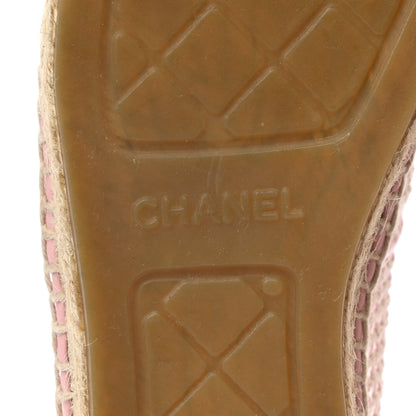 Chanel Mesh Lambskin CC Espadrilles 40 Light Pink Beige 20 of 30