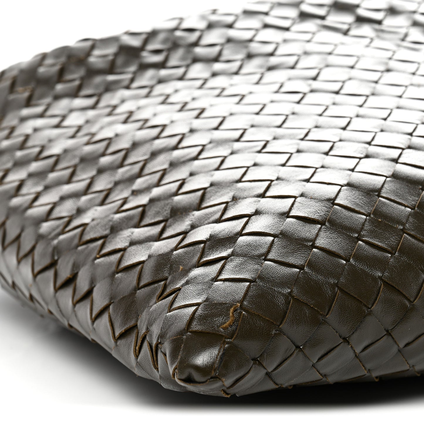 Calfskin Intrecciato Large Hop Kaki