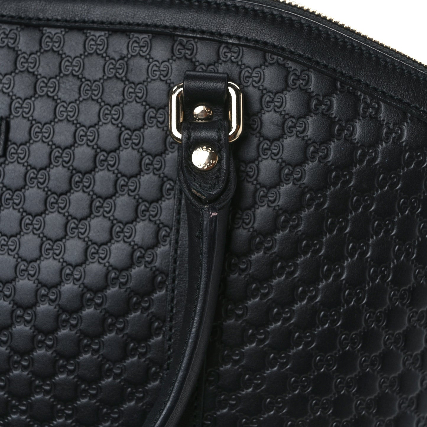 Soft Microguccissima Dome Satchel Black