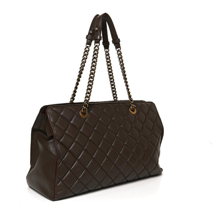 Chanel Calfskin Quilted Perfect Edge Tote Brown 2 of 9
