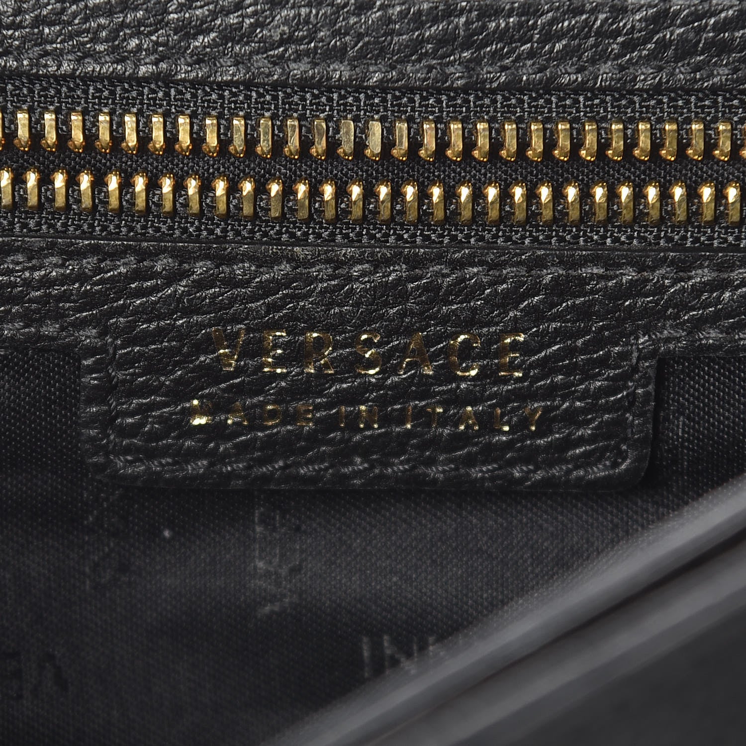 Versace Grained Calfskin Medusa Head Messenger Bag Black 8 of 9