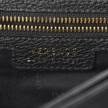 Versace Grained Calfskin Medusa Head Messenger Bag Black 8 of 9