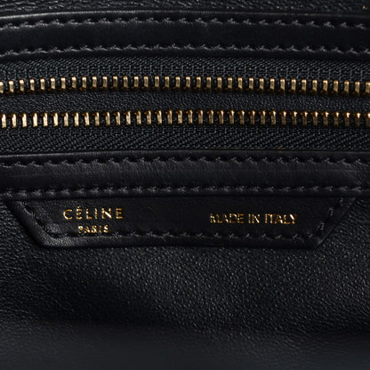 Celine Smooth Calfskin Shrunken Lambskin Mini Bi-Color Luggage Black White 6 of 9