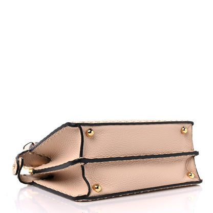 Fendi Vitello Granato Camoscio Selleria Macro Stitchings Small Peekaboo I SEE U Satchel Rosa Plaster 3 of 7