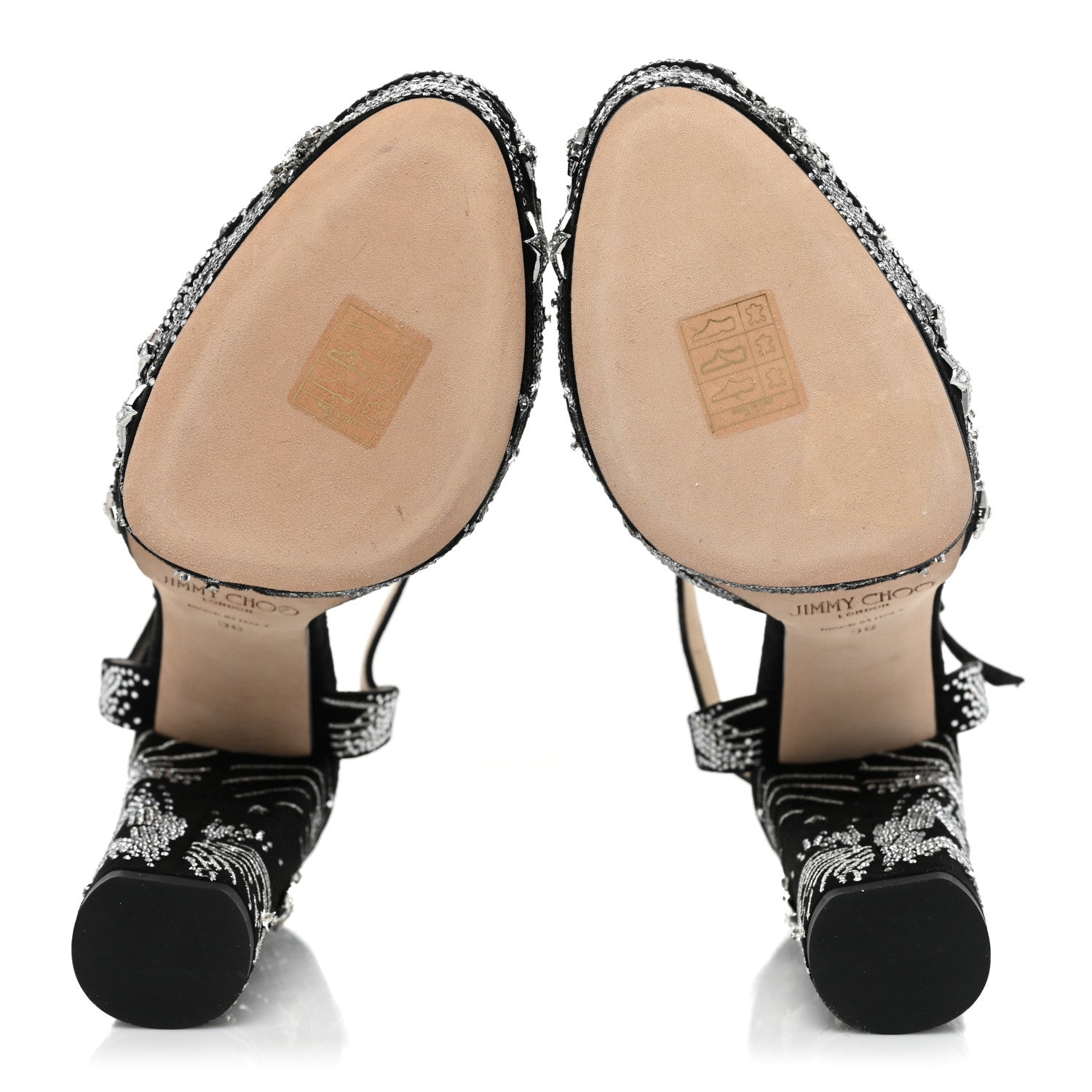 Jimmy Choo Suede Crystal Supernova Maple 125 Platform Pumps 36 Black 6 of 8