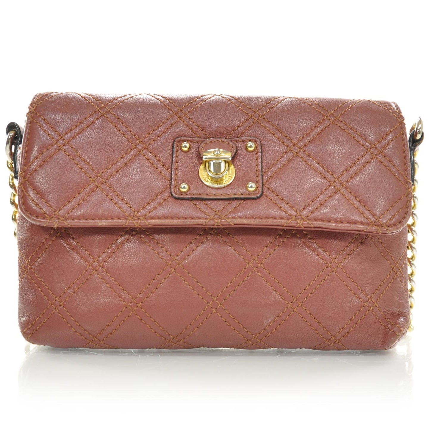 Leather Quilted The Single Shoulder Bag Rose