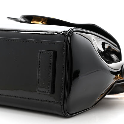 Versace Patent Calfskin Small La Medusa Top Handle Bag Black 9 of 9