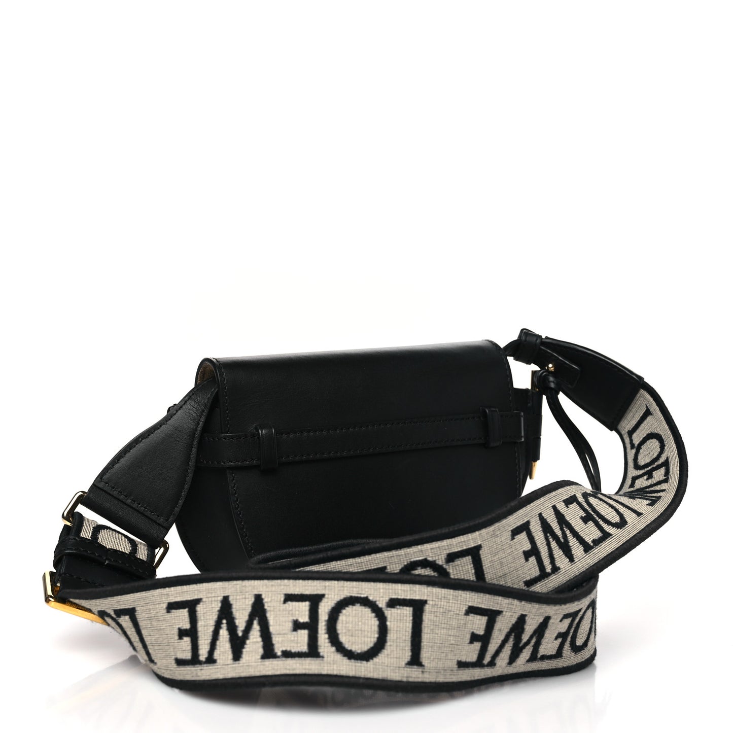 Calfskin Jacquard Mini Gate Dual Bag Black
