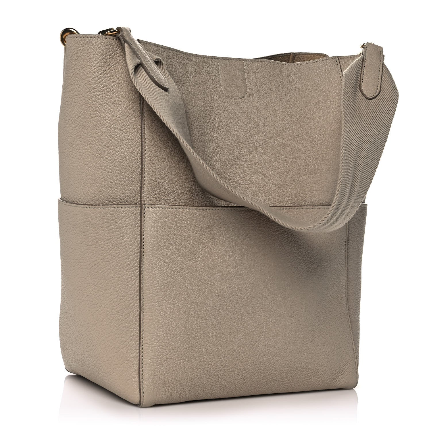 Celine Natural Calfskin Seau Sangle Bucket Bag Dune 3 of 9