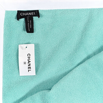 Chanel Cotton Coco Cuba Beach Towel Turquoise 4 of 4