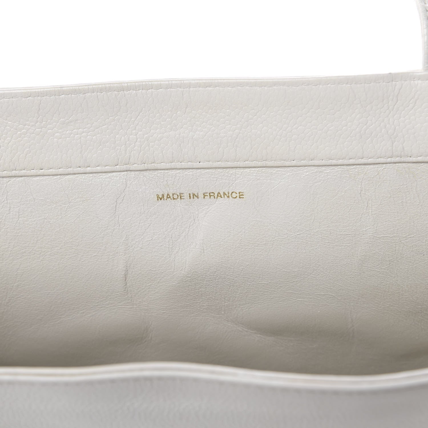 Chanel Caviar CC Tote White 8 of 16