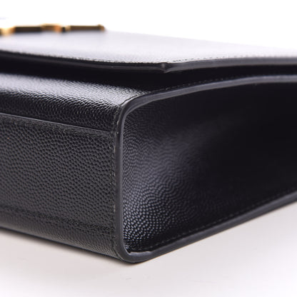 Saint Laurent Grain De Poudre Medium Classic Monogram Kate Satchel Black 7 of 10