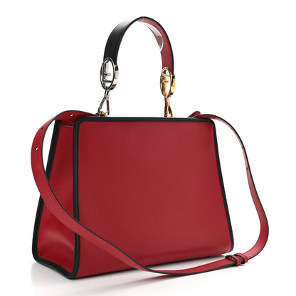 Fendi Vitello Century Opaco F is Fendi Bi-Color Small Runaway Satchel Fragola Black 3 of 11