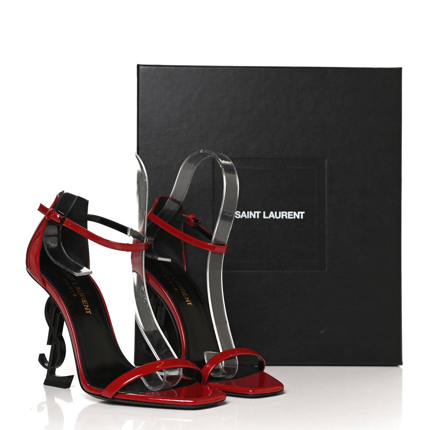 Saint Laurent Patent Opyum Sandals 36 Red 11 of 11