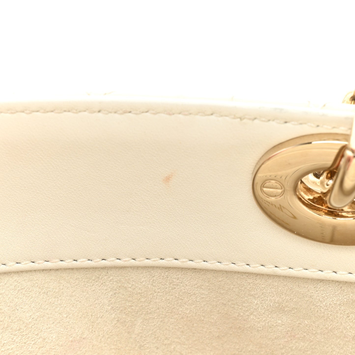 Lambskin Cannage Small Lady D-Joy Latte