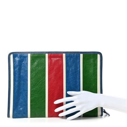 Balenciaga Veau Arena Multicolore Bazar Pouch Red White Blue Green 2 of 10