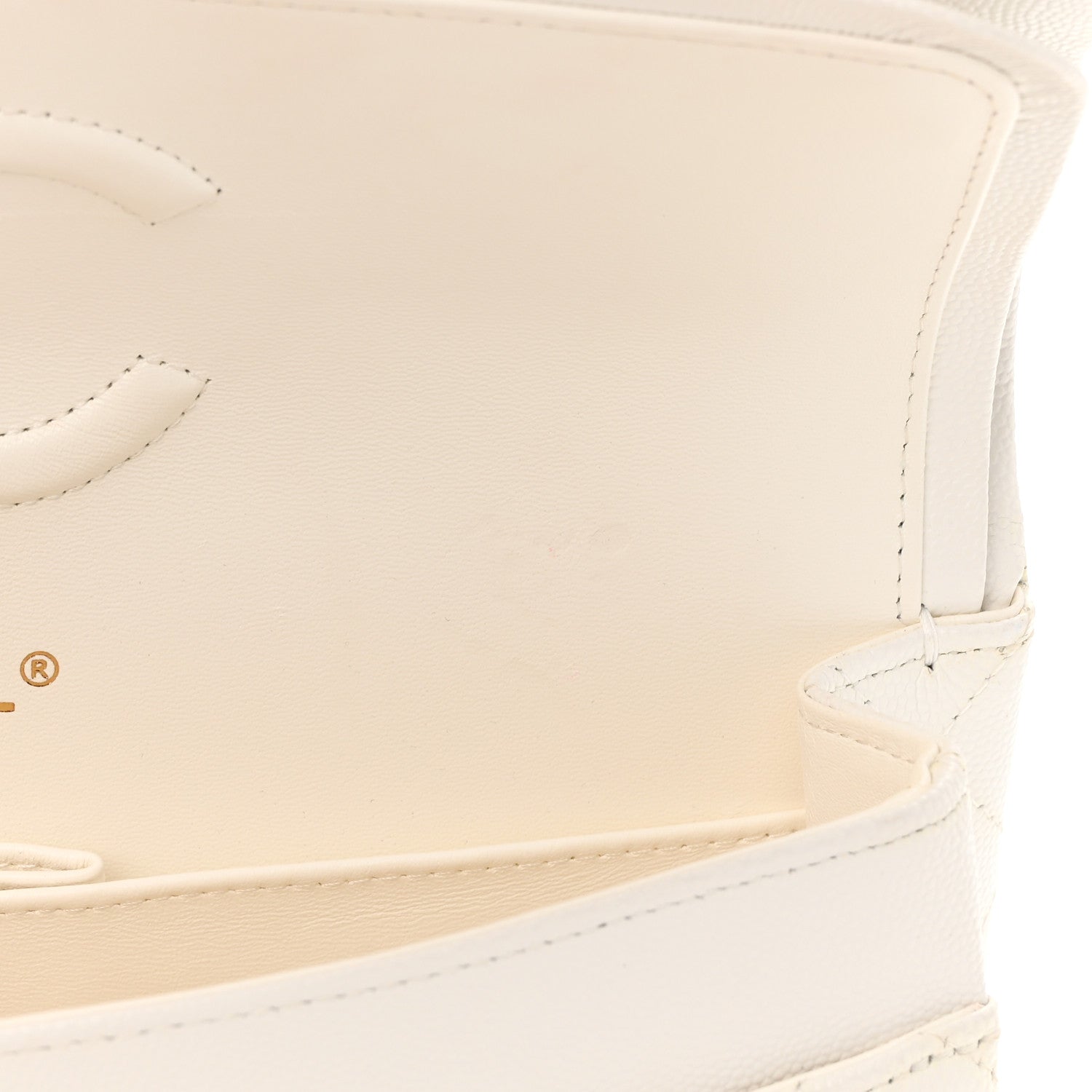 Chanel Caviar Quilted Medium Double Flap White 12 of 15