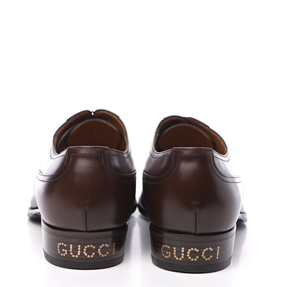 Gucci Calfskin Mens Captoe Oxford Loafers 10.5 Brown 5 of 9