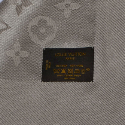 Louis Vuitton Silk Wool Monogram Shawl Beige 5 of 5