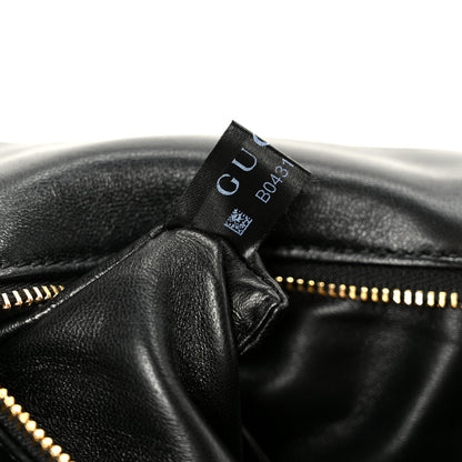 Gucci Lambskin Small GG Milano Top Handle Shoulder Bag Black 7 of 11