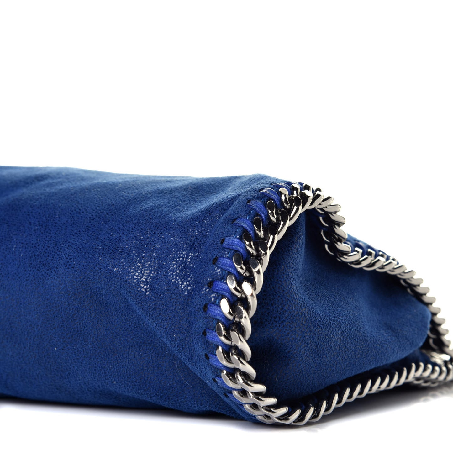 Shaggy Deer Mini Falabella Fold Over Tote Blue