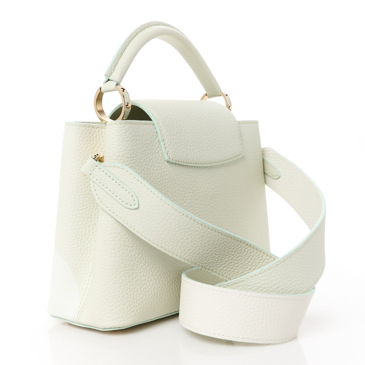 Louis Vuitton Taurillon Monogram Flower Capucines BB Jade 3 of 9