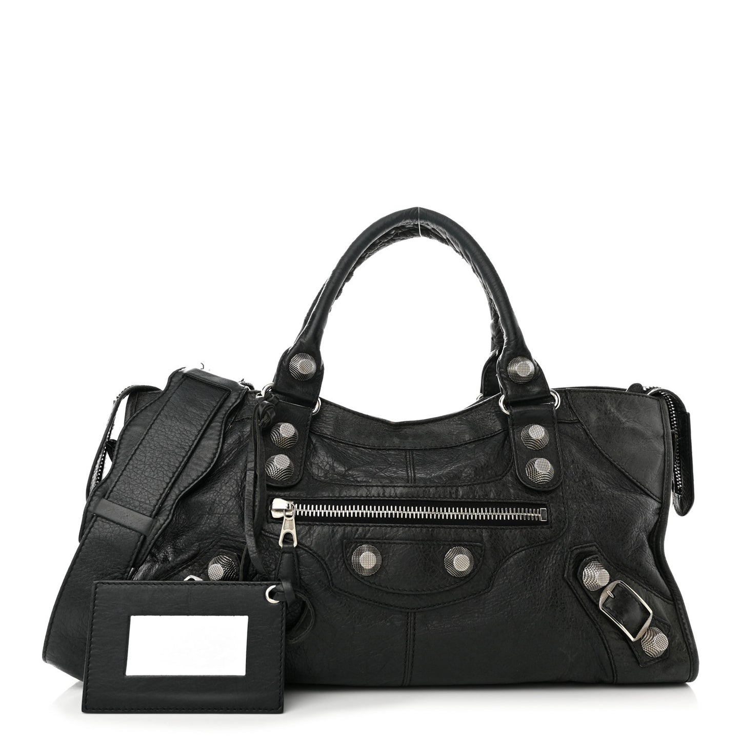 Agneau Giant 21 Silver Hardware Part Time Black