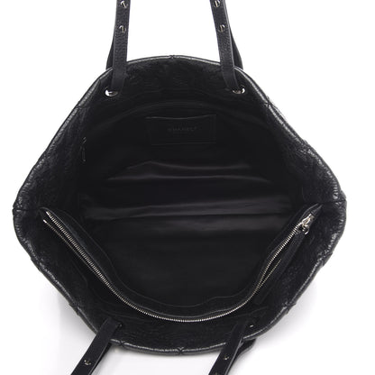 Chanel Glazed Calfskin Large On The Road Tote Black 6 of 14