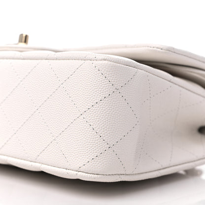 Chanel Caviar Quilted Medium Double Flap White 9 of 10