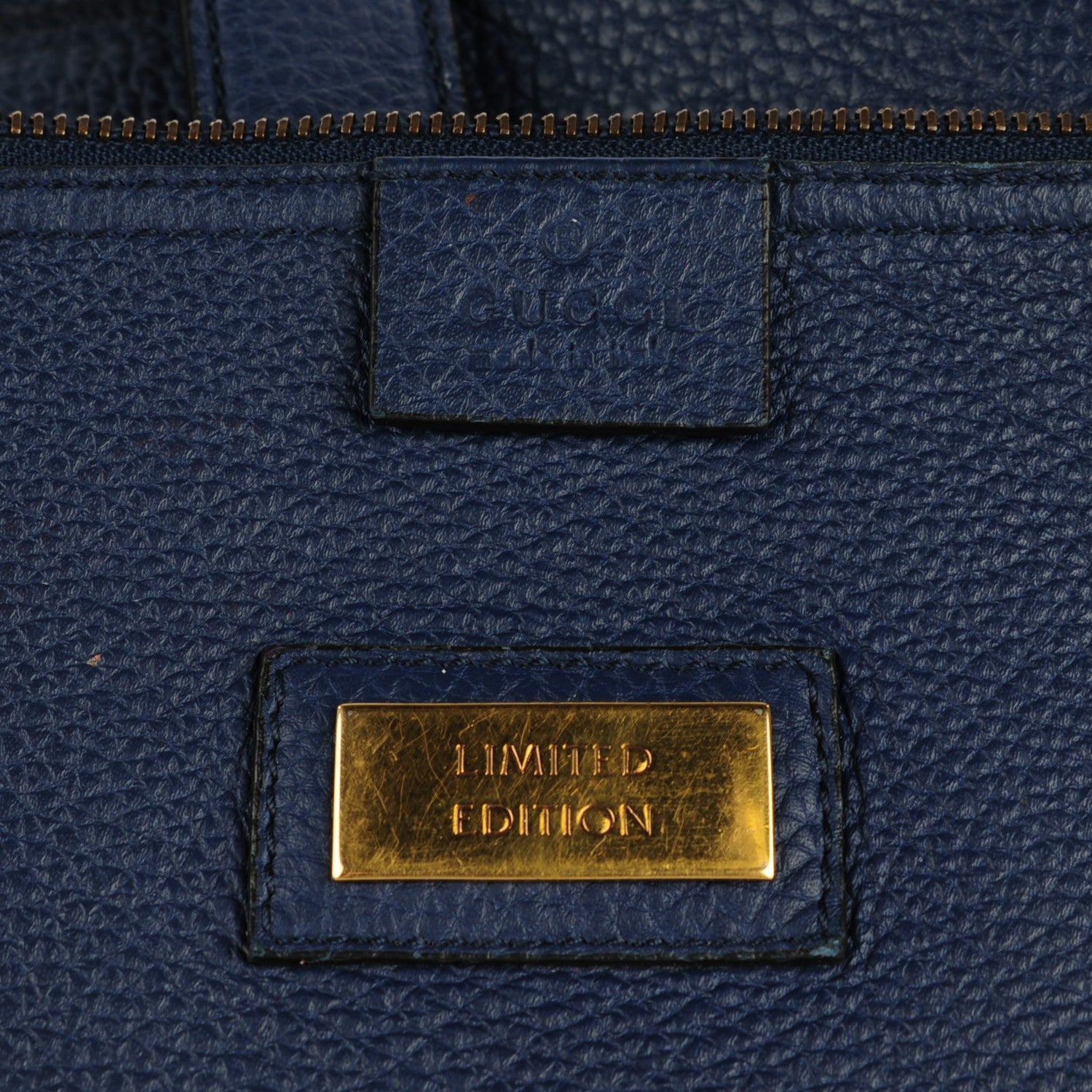 Gucci Soft Grained Calfskin Large Jackie Hobo Classic Blue Marine 8 of 11