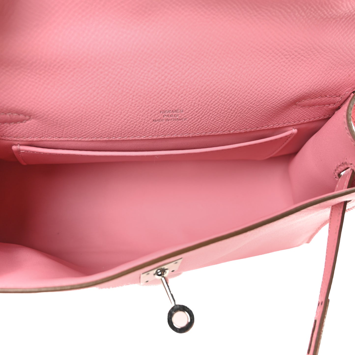 Epsom Kelly Pochette Clutch Rose Confetti