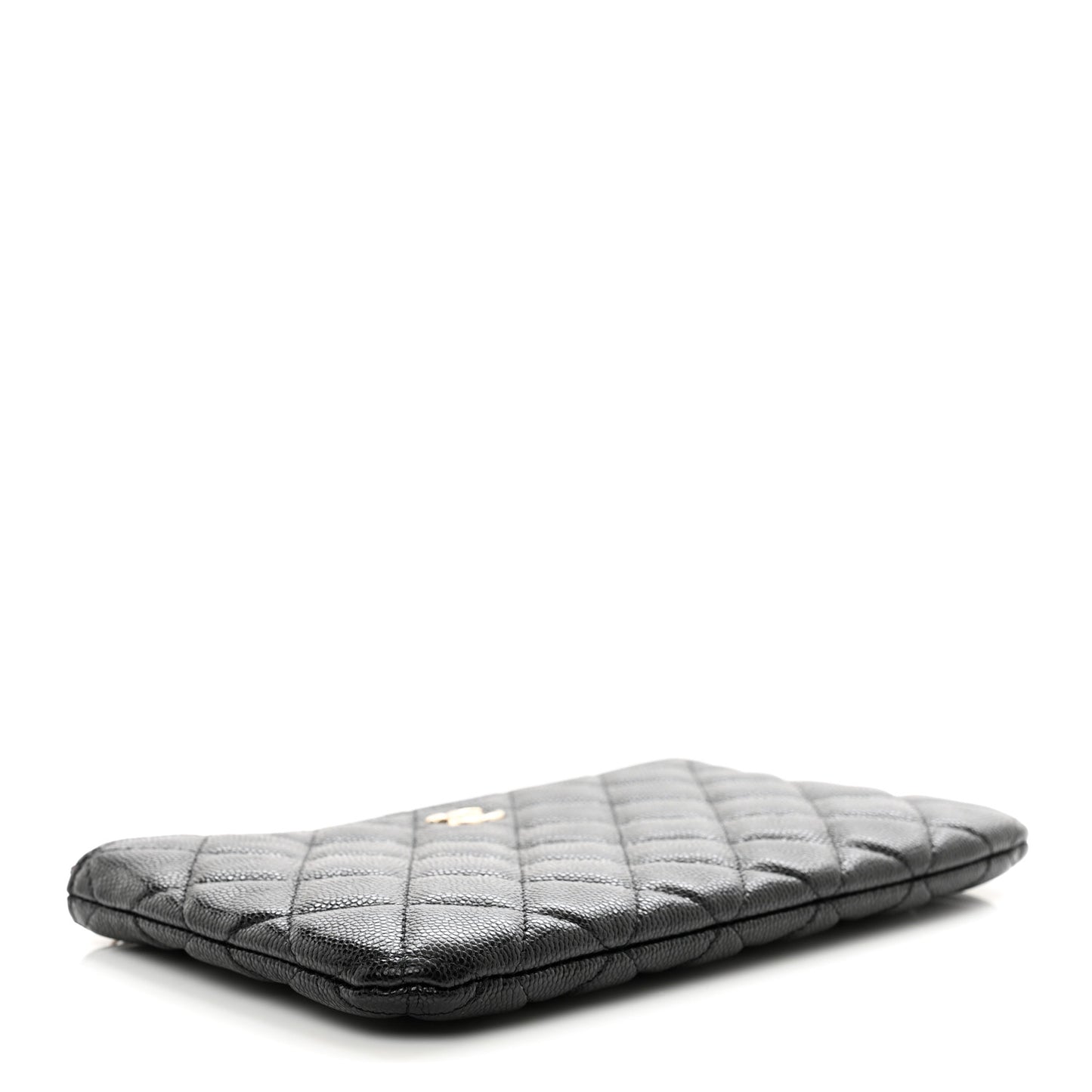 Caviar Quilted Cosmetic Case Black