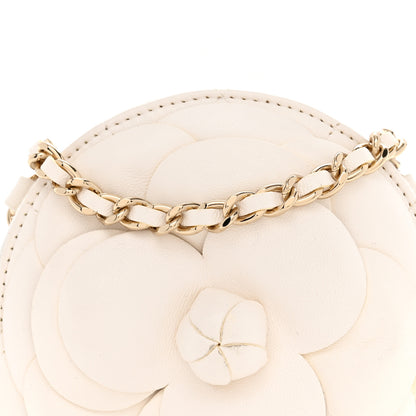 Chanel Lambskin Mini Camellia Bouquet Clutch With Chain White 8 of 10