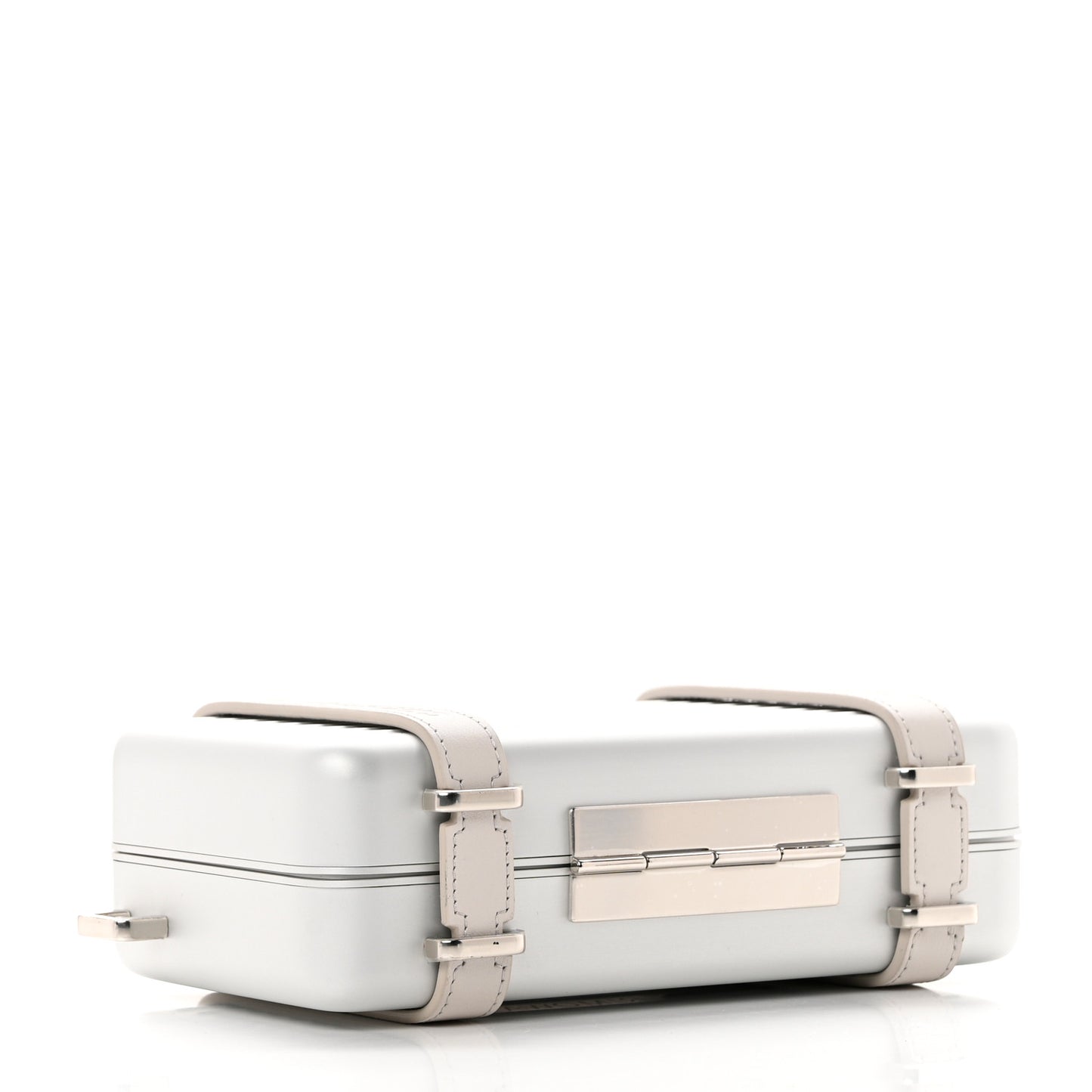 X RIMOWA Aluminum Personal Clutch On Strap Silver
