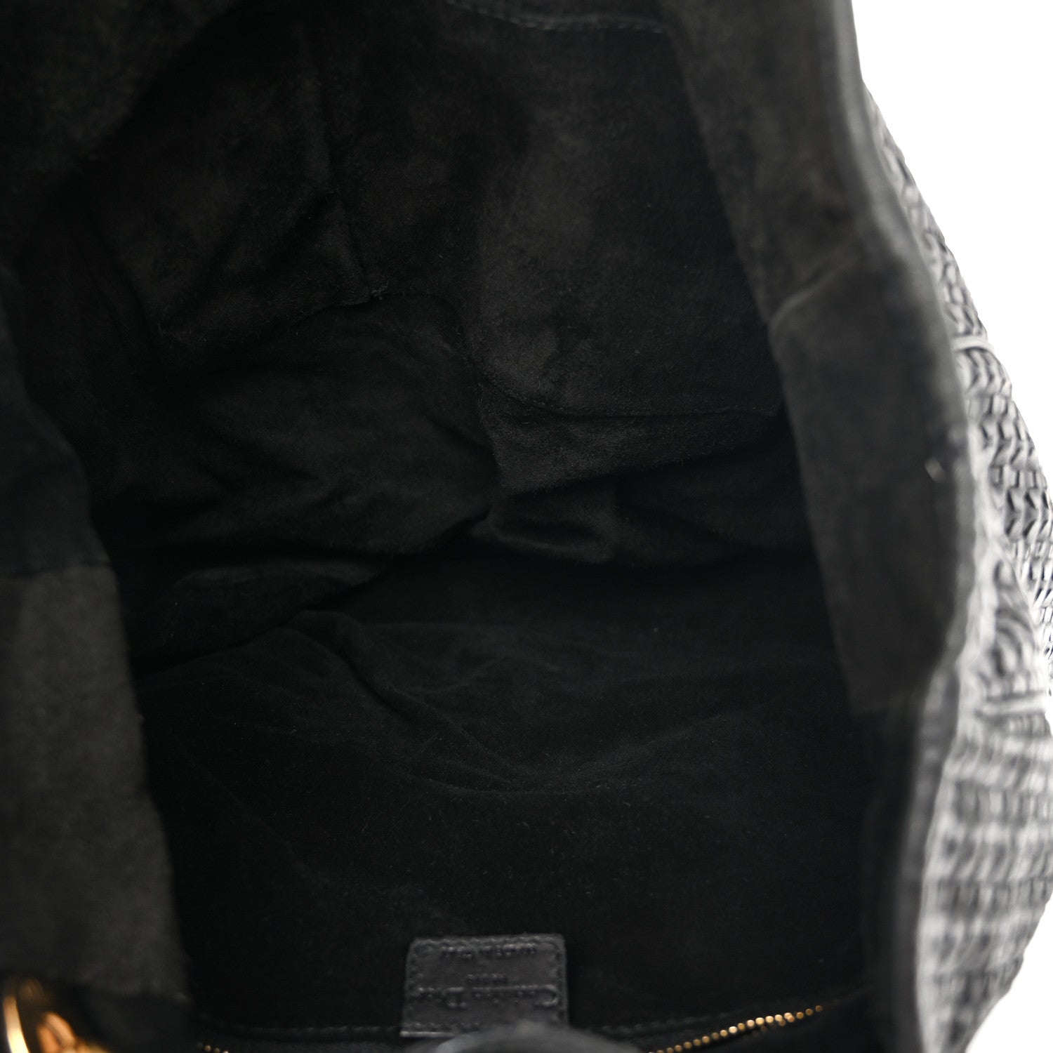 Christian Dior Lambskin Woven Dior Soft Shopping Tote Black 5 of 12