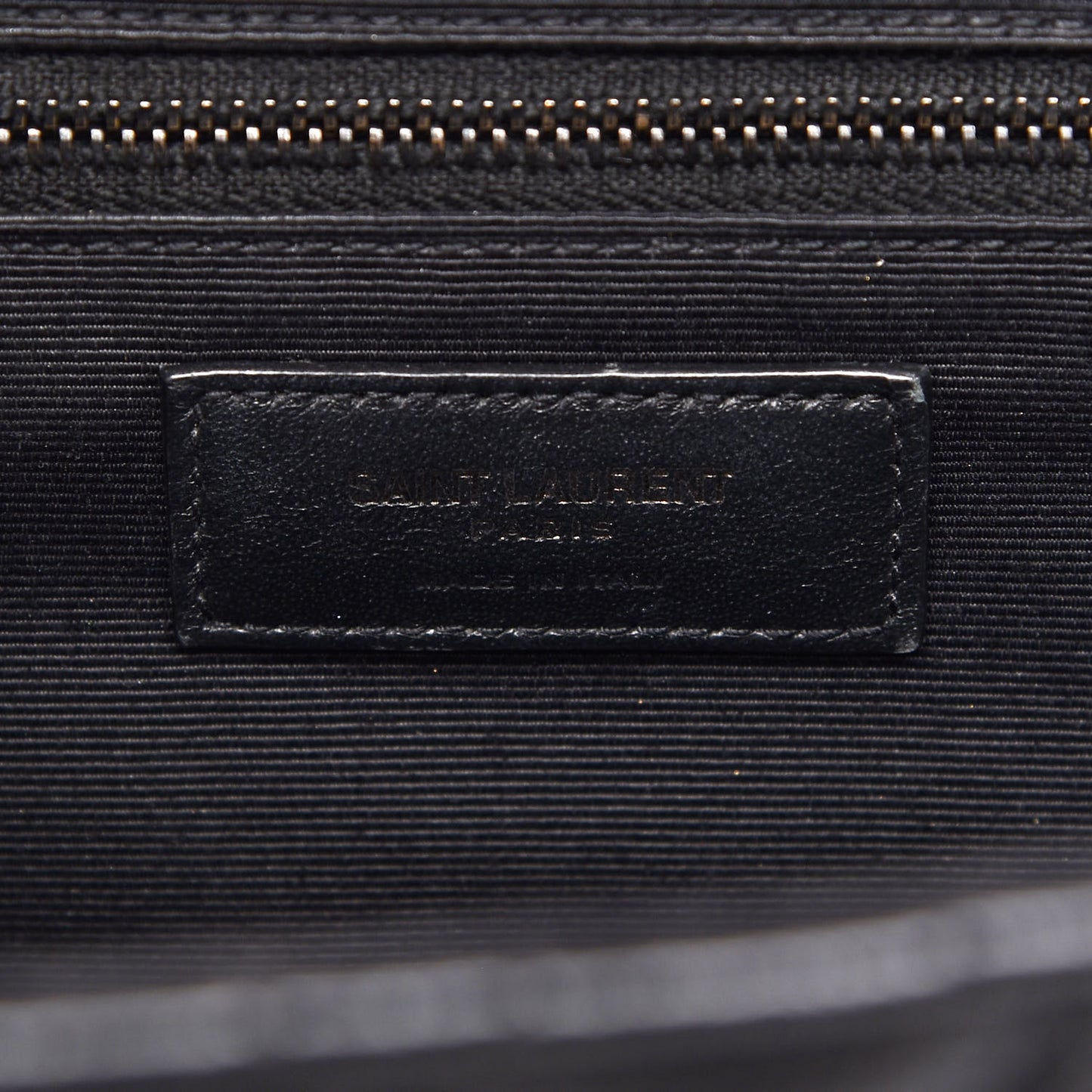 Grain De Poudre Textured Mixed Matelasse Large Triquilt Monogram Monochrome Satchel Black