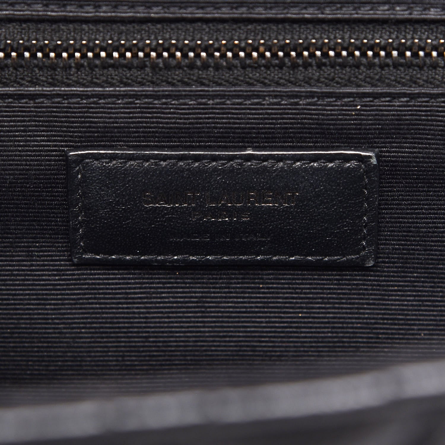 Saint Laurent Grain De Poudre Textured Mixed Matelasse Large Triquilt Monogram Monochrome Satchel Black 7 of 11
