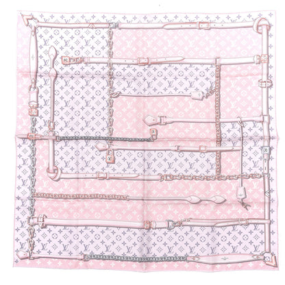 Louis Vuitton Silk Monogram Confidential Square Scarf Light Pink 1 of 3