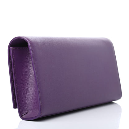 Saint Laurent Grain De Poudre Classic Monogram Cassandre Clutch Purple 3 of 7